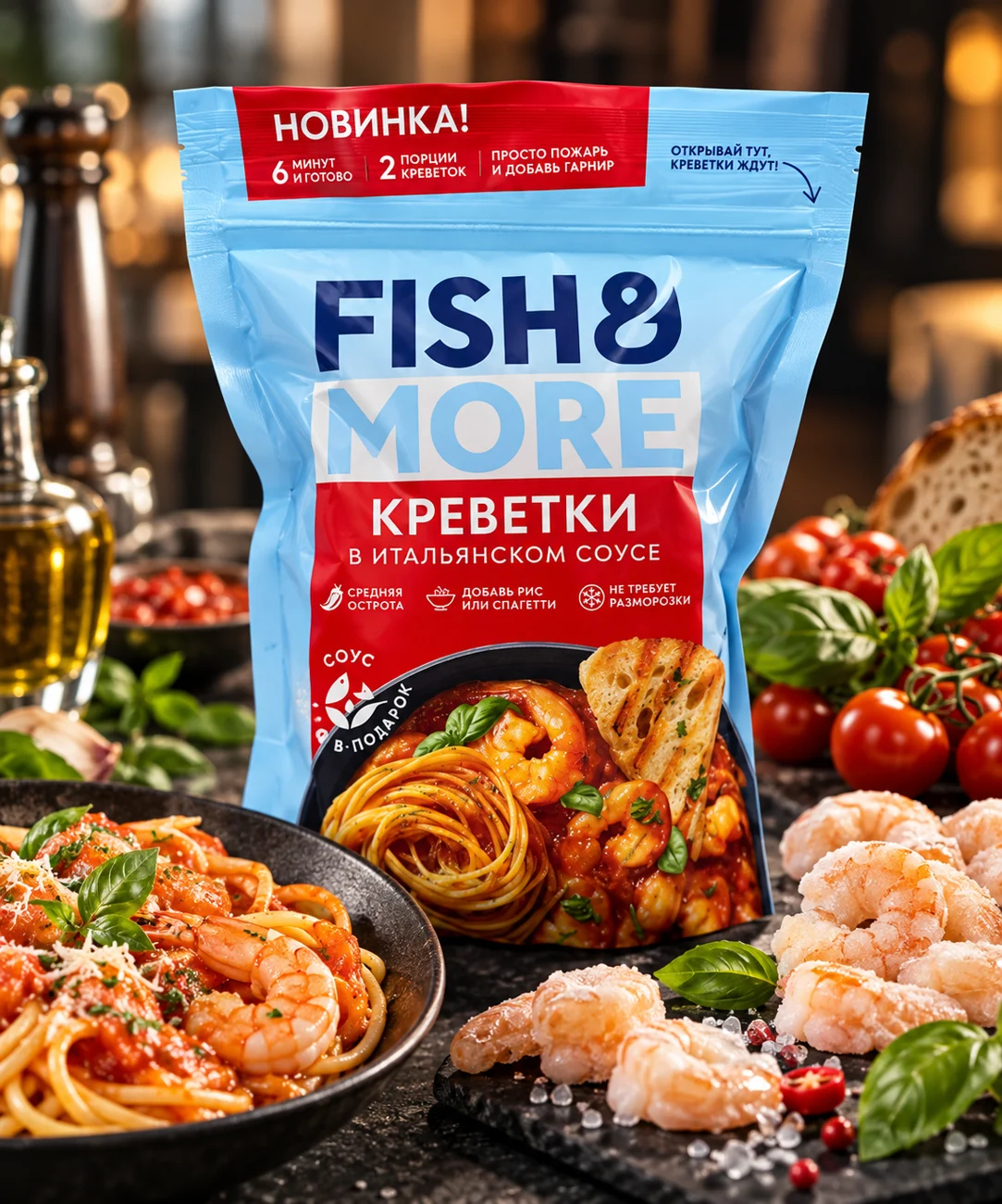 Креветки в итальянском соусе